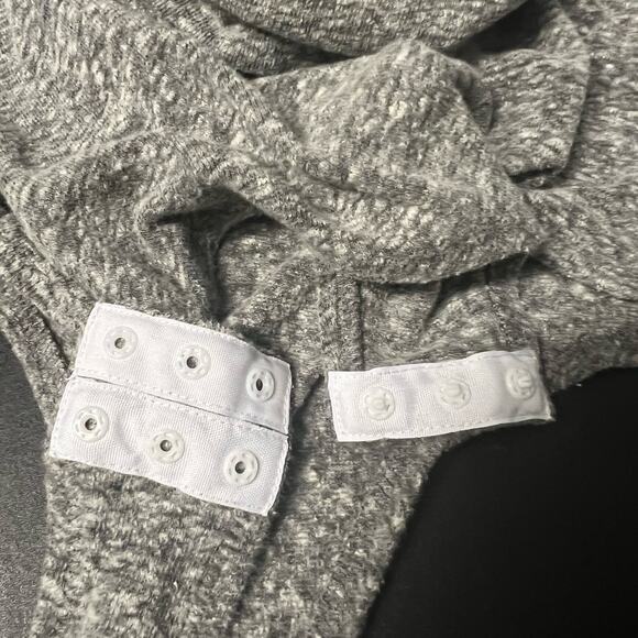 Madewell Turtleneck Bodysuit Long Slv Womens Sz S Heather Smoke Grey Fitted Top - Picture 6 of 7